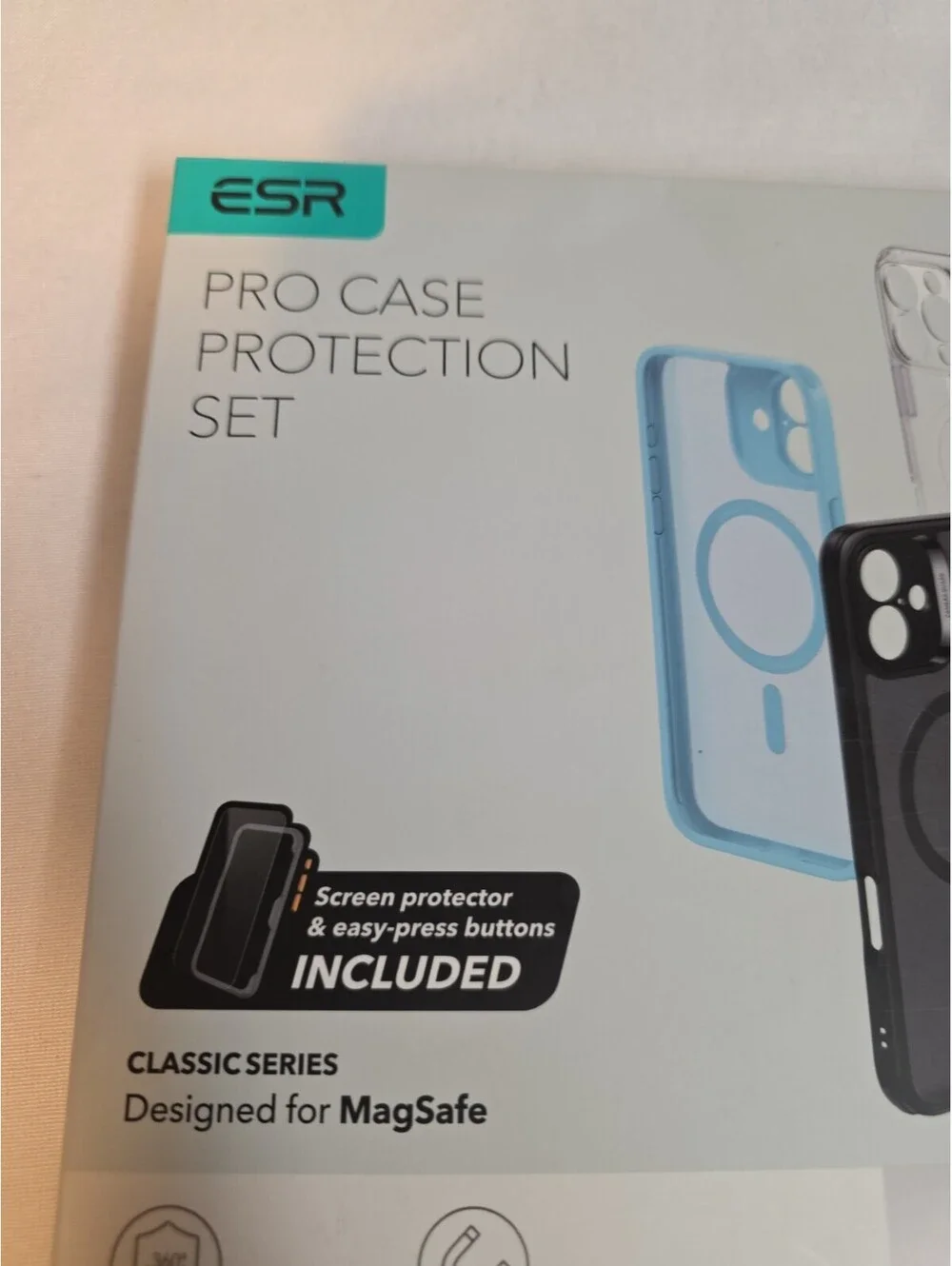 ESR Pro Protection Case Set For iPhone 16 Pro Max Frosted Black Halolock - New